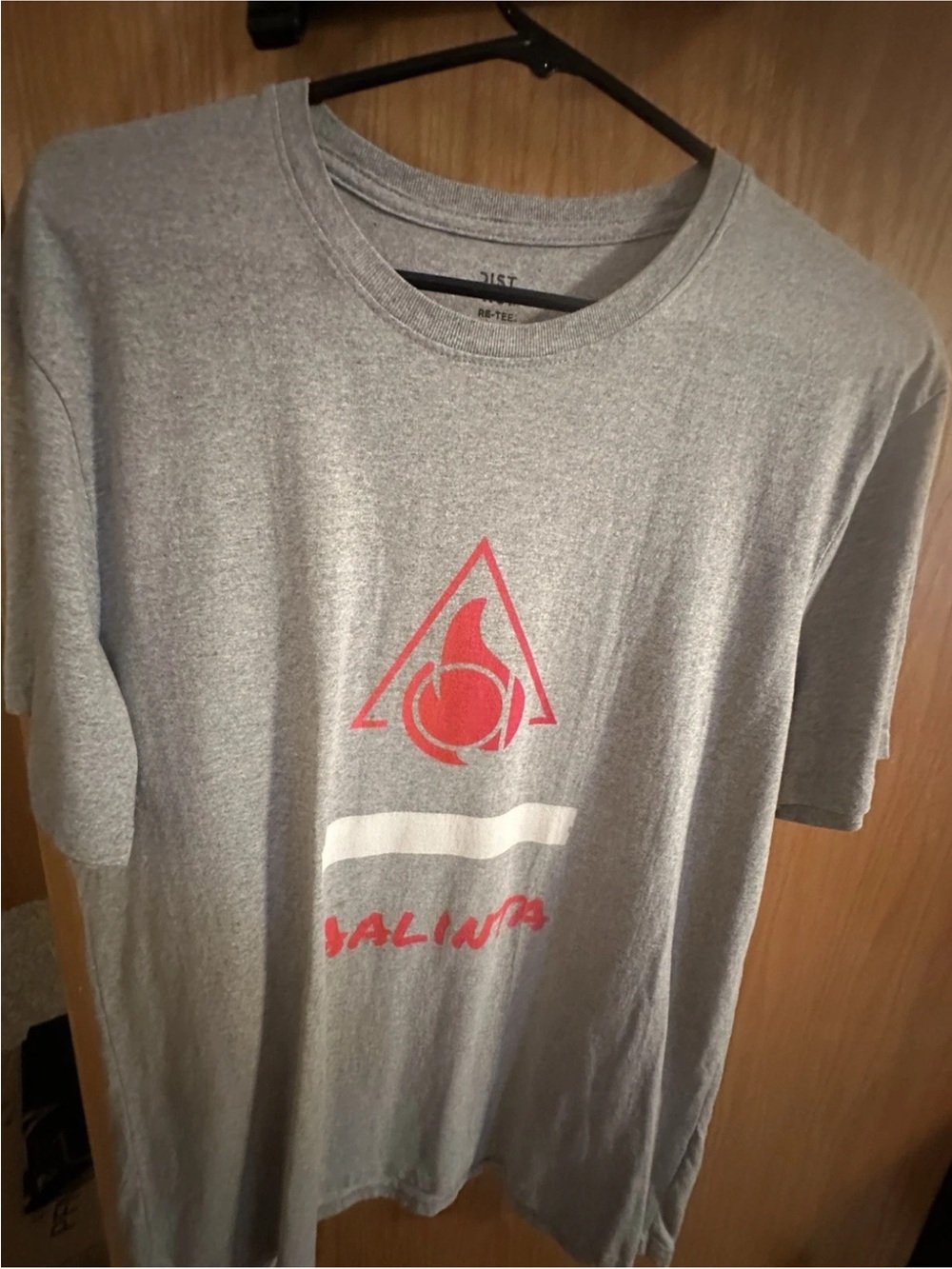 District Grey Short-Sleeve Tee with Red Graphic